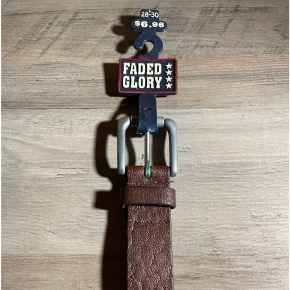 Faded Glory BROWN Big boys leather belt 28 -30 NWT - Picture 2 of 4